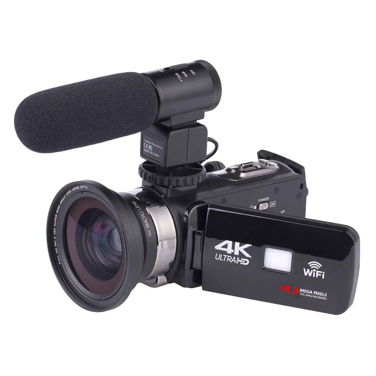 Canon ビデオカメラ本体 マクロレンズ付き マクロレンズ 4K デジタルカメラ フリップスクリーン セルフィー