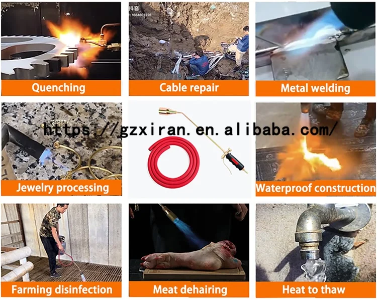 Liquefied Welding Gas Torch with Hose – Manual Ignition, Butane Gas ...