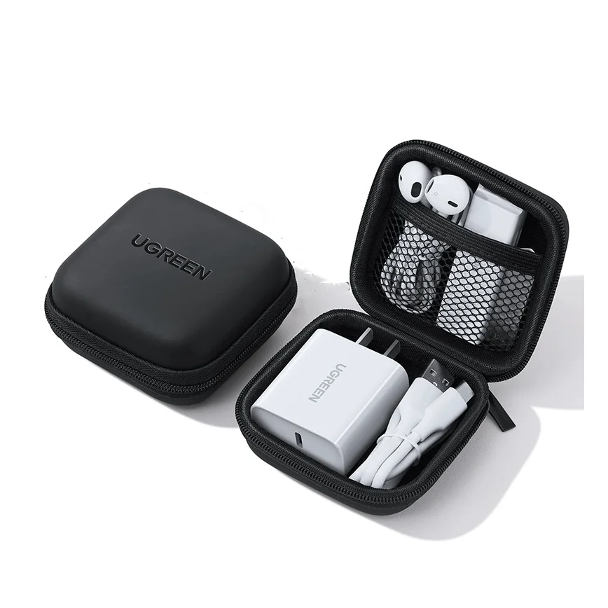 Ugreen Square Earbud Case Waterproof Headphone Case Hard Eva Shell