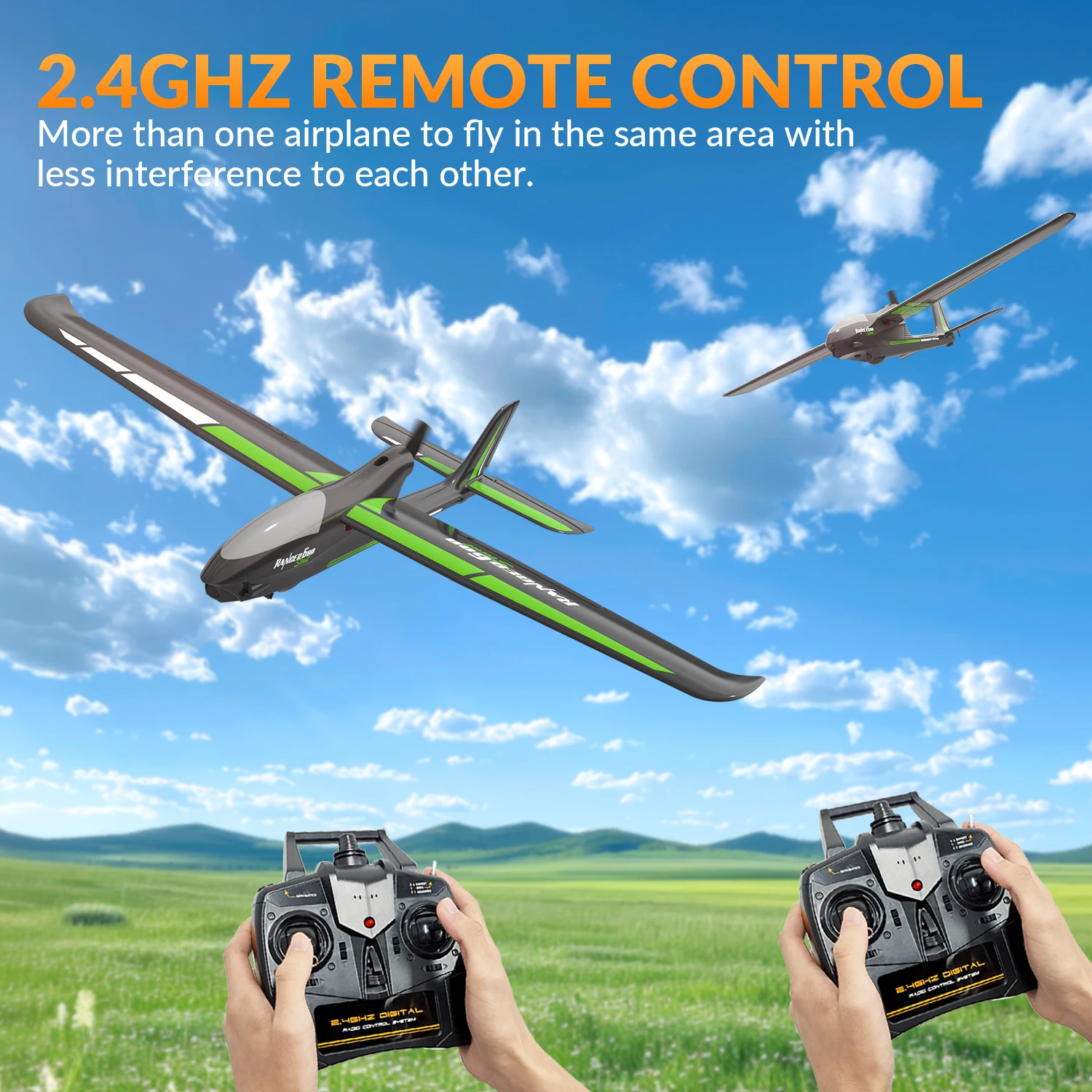 VOLANTEXRC RTF Fixed-Wing Remote Control Foam Stunt Plane Toy 60cm Electric RC Glider Airplane Model(761-2S))