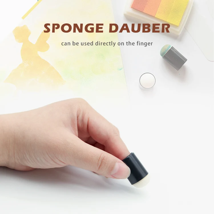 Finger Sponge Daubers Storage Case Colorful Craft Drawing