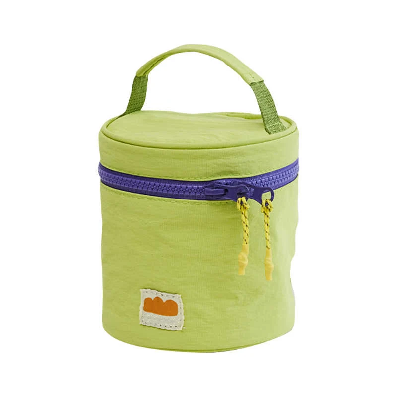 Waterproof Makeup Small Tote Bag Portable Cylindrical Women Travel Outdoor Cosmetic Storage Bag
