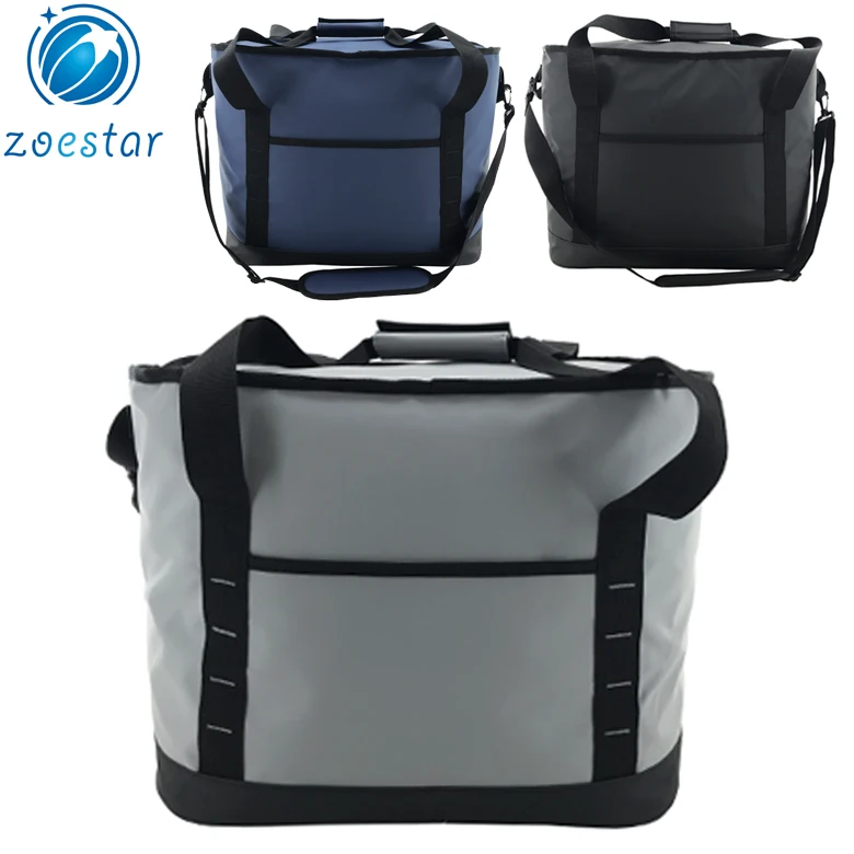 Waterproof Tarpaulin Cooler Tote Bag Large Capacity Food Drink Can Holder Carrier Insulated Bag details