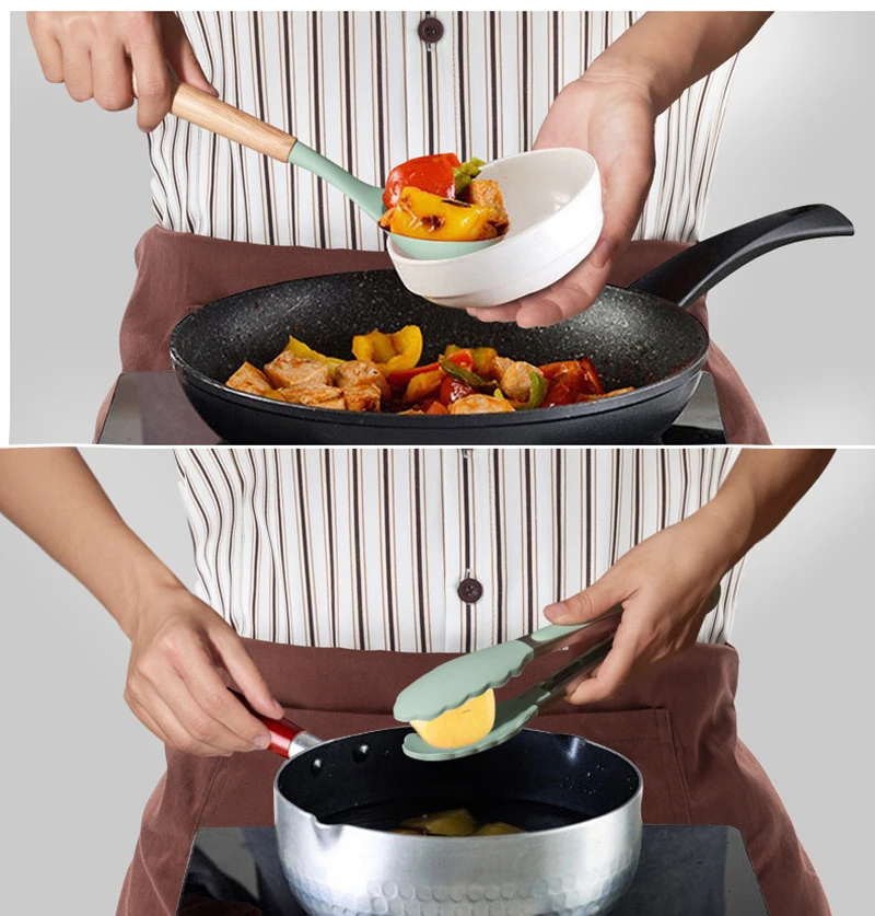 Complete Kitchen Utensil Set 12 Pieces Nonstick Silicone Kitchenware