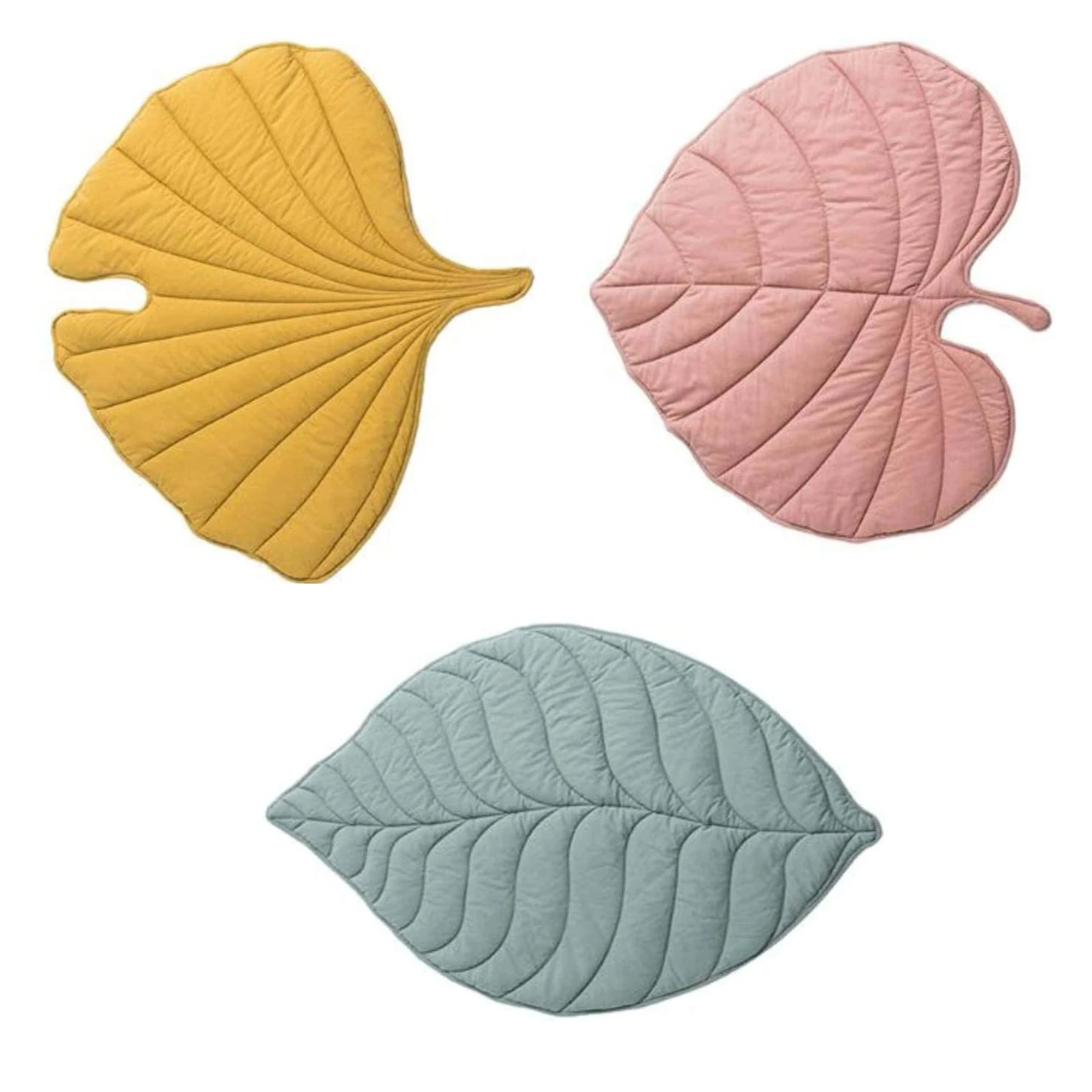 Складной детский игровой коврик в форме листа, хлопковый коврик для ползания, коврик для ползания, подушка, Спортивная игрушка, детский игровой коврик