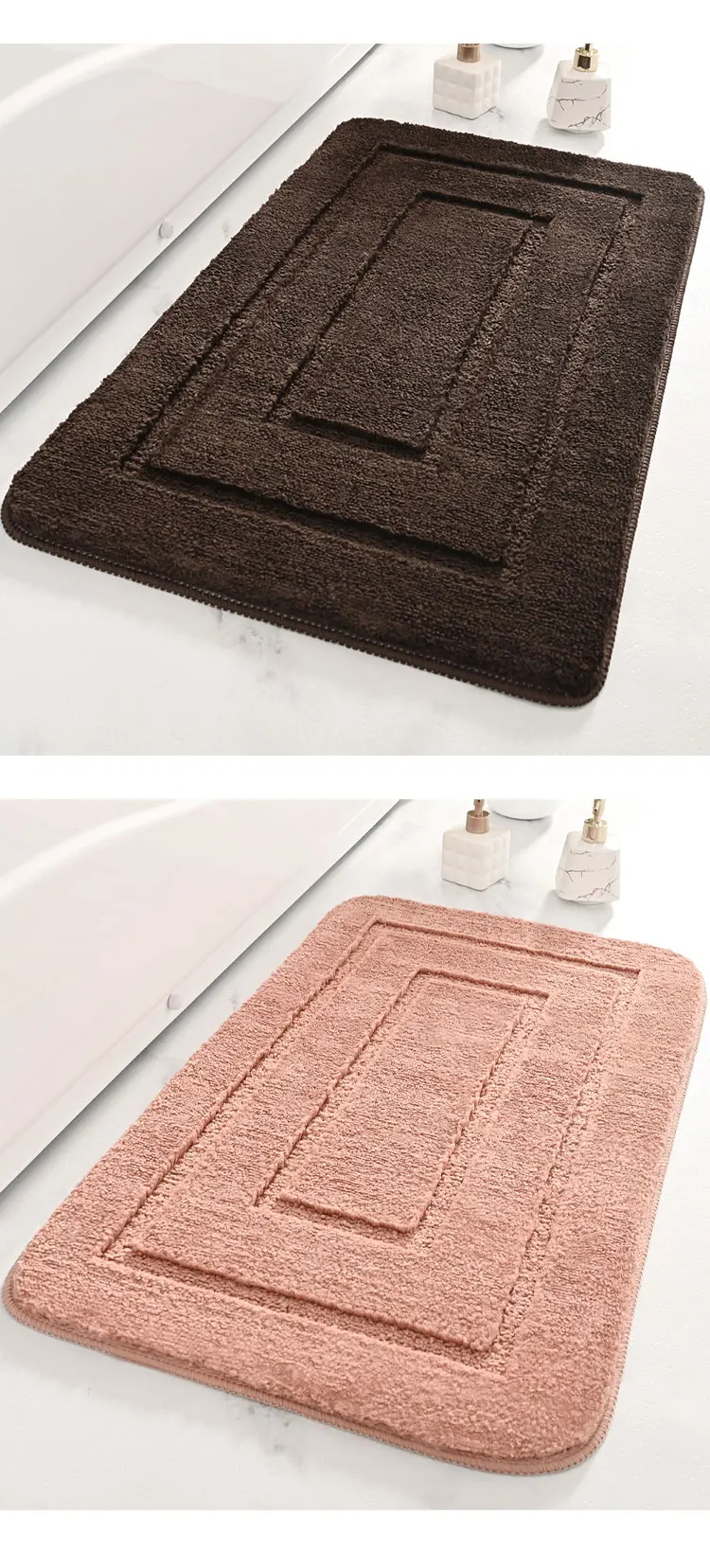 Non-slip machine washable Bath Mat Shaggy Thick Fluffy Door Mat Home Entrance Welcome Doormats manufacture