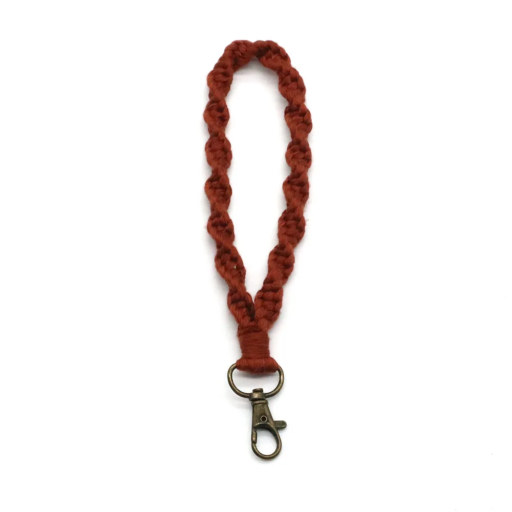 Handmade Braided Wristlet for Keys and Wallets, Cotton Keychain/Lanyar –  handmadebyuruba