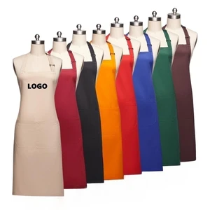 Waterproof 100% Cotton Costume Apron Blank Apron With logo Kitchen Apron Cooking