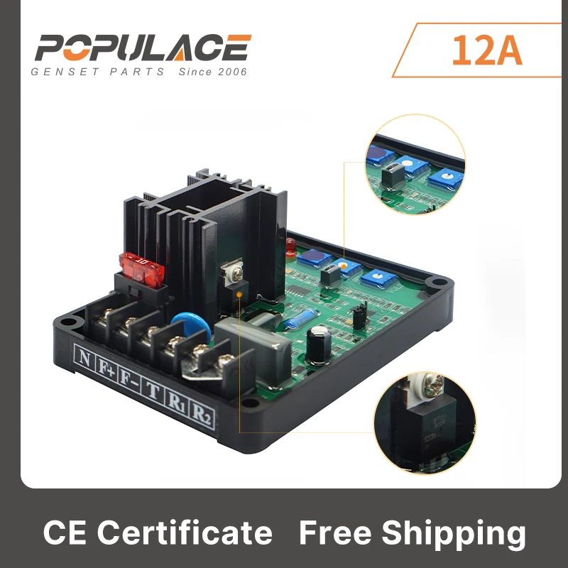 dynamo Generator Parts for Genset Spare Part Automatic Voltage Regulator GAVR-12A Brushless Avr manufacture