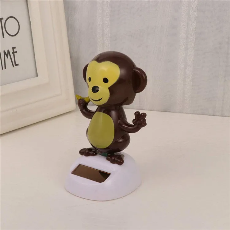 Танцующая обезьяна на солнечной батарее, игрушка, украшение автомобиля