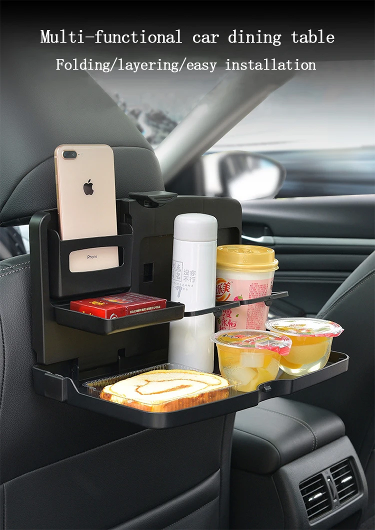 Universal Car Back Seat Folding Table Drink Food Cup Tray Auto Holder ...