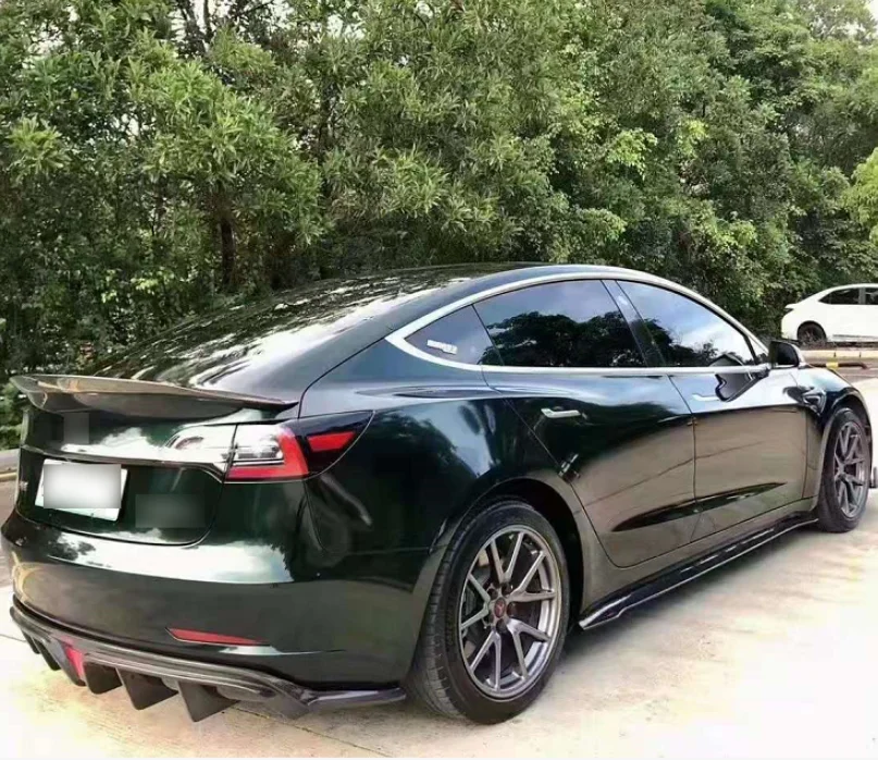 Model 3 Rear Lip Manufactured Front Lip Side Skirts Rear Diffuser Spoiler Carbon Fiber ...