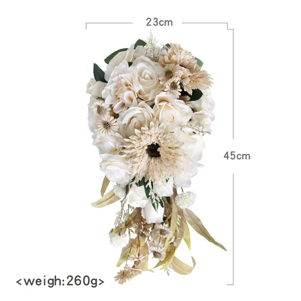 Wholesale Artificial Rose Wedding Decoration Flowers Bouquet For Bride