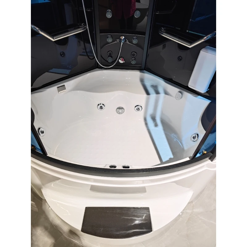 Twoperson Seat Steam Room With Jacuzzi Steam Shower Cabin And Foot