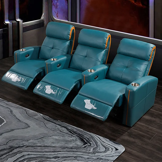 Cy Customized Home Cinema Sofa Leather Recliner Chair Reclining Seat