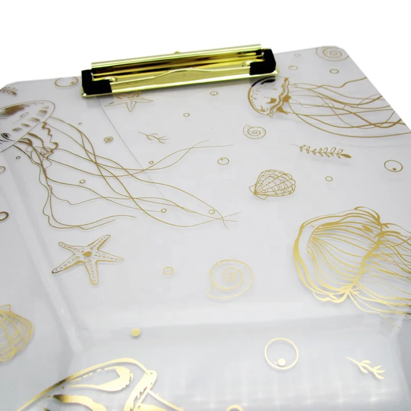 
Высококачественная Студенческая используемая лазерная печать Медузы ПММА позолоченная качественная акриловая клипса с золотой металлической клипсой акриловая доска 