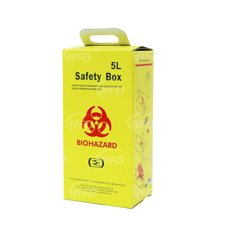 Medical 5L 10L Biohazard Safety Cardboard Box Sharp Container