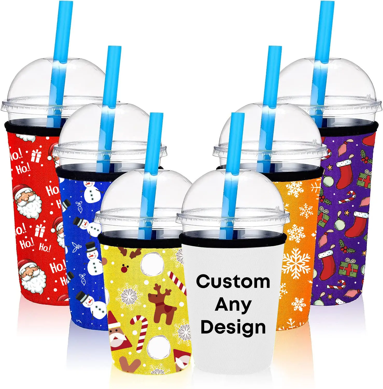 Iced Coffee Sleeve Holder Reusable Custom Neoprene Coffee Cup Sleeve ...