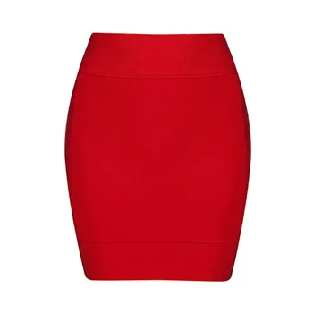 2021 Hip pencil skirt plain color thin skirt red temperament commuting tight bandage skirt wholesale