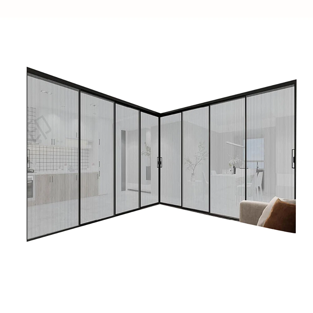 Customize Modern Style Soundproof System Sliding Door Slide And Swing Wave Folding Stacking Pivot Glass Door System
