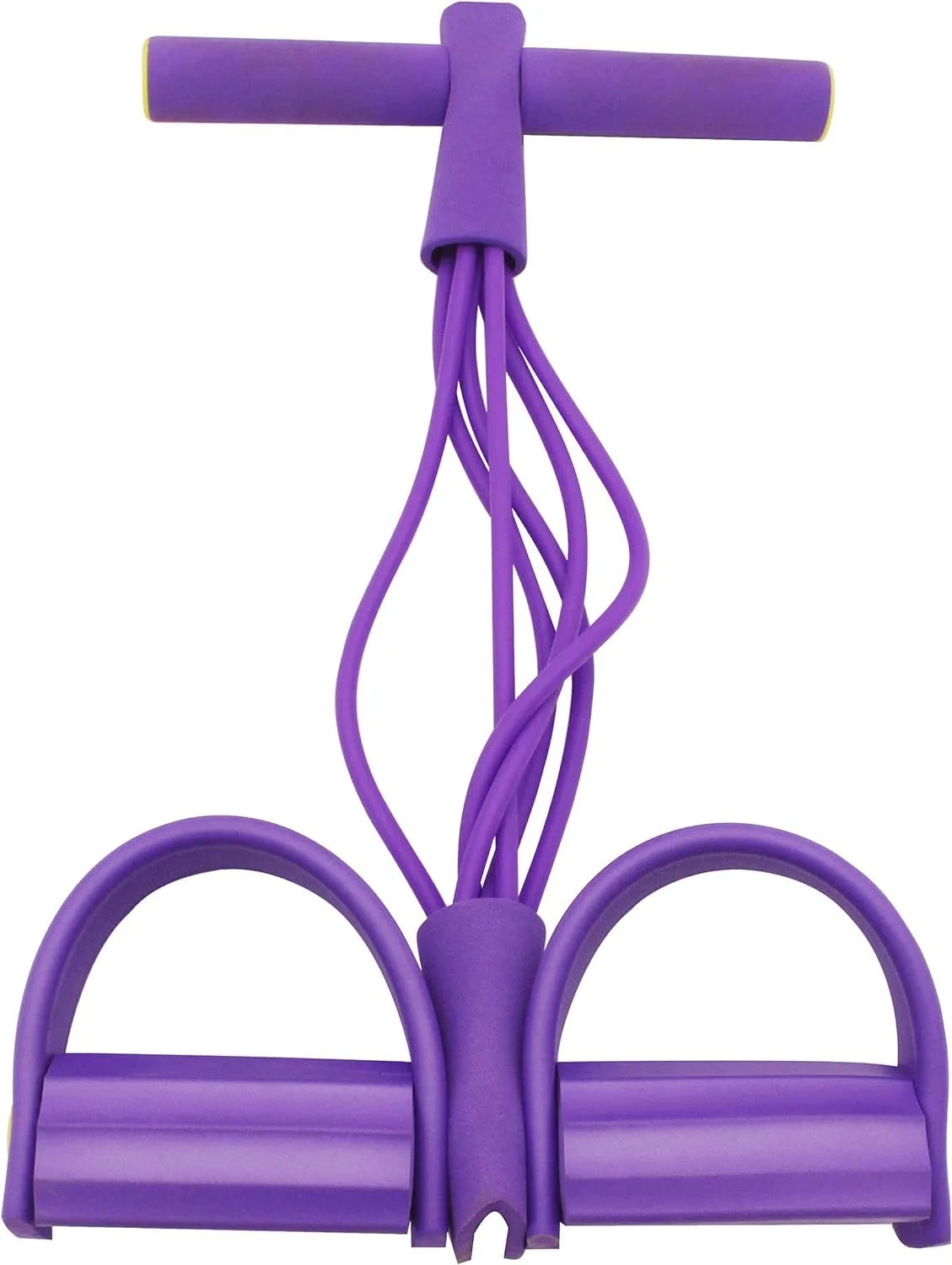 6 Tubes High Quality Fitness Elastic Foot Pedal Resistance Bands Sit up Pull Rope Foot Pedal