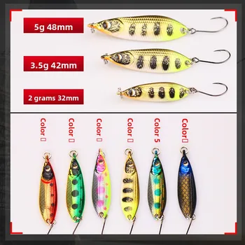 JK Spinner Bait Stream Lure, Metal Spoon Lure for Bleak, Minnow, Bass, Tilapia, Freshwater Micro Fishing Lure – Metal Jig – view 5