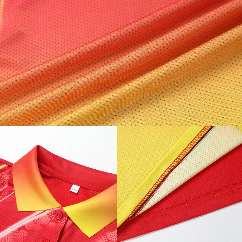 Быстросохнущая футболка для бадминтона унисекс рубашка-поло спортивная одежда с сублимационным принтом бега и тенниса пользовательским