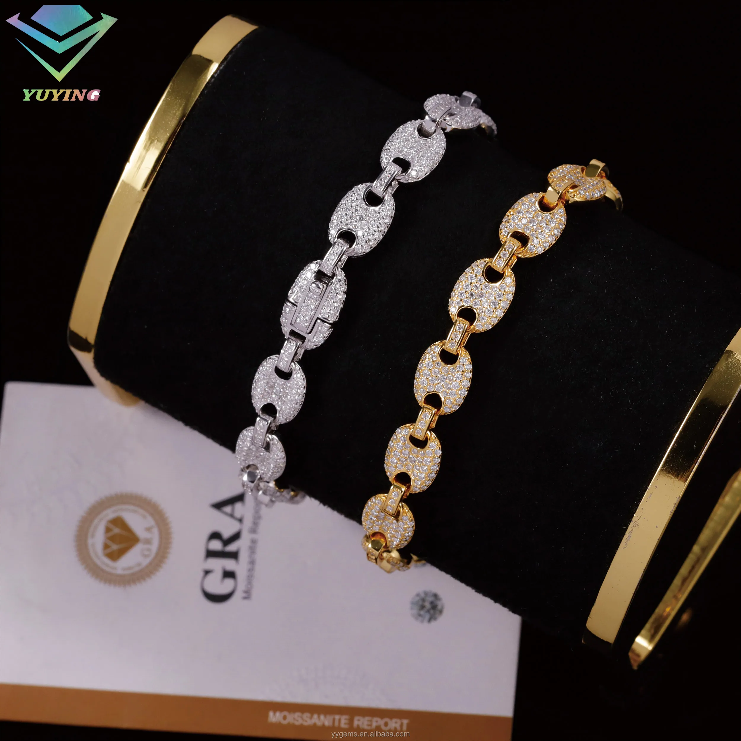 Fashion Style Pig Nose Bracelet Fine Jewelry Hip Hop Bracelet Men