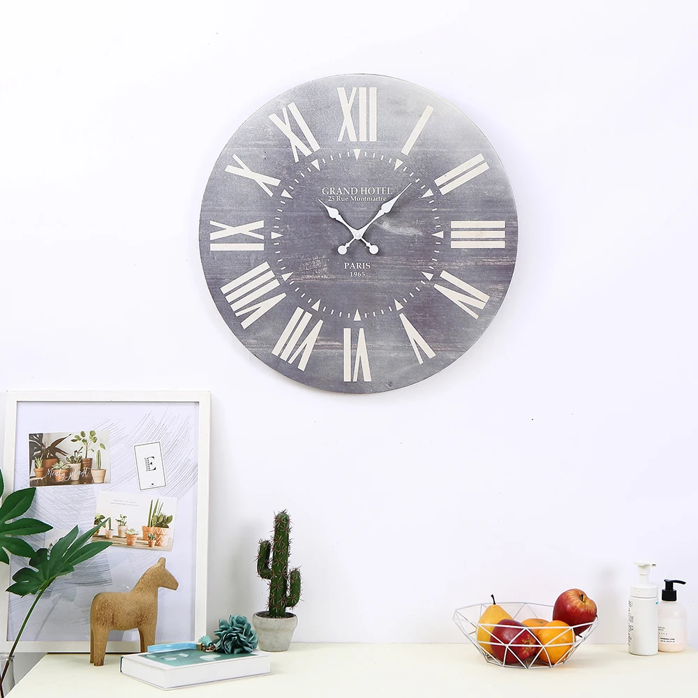 Phota Customised 23 inch round wood wall clock