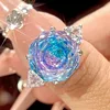 Pink blue ring-Open Size