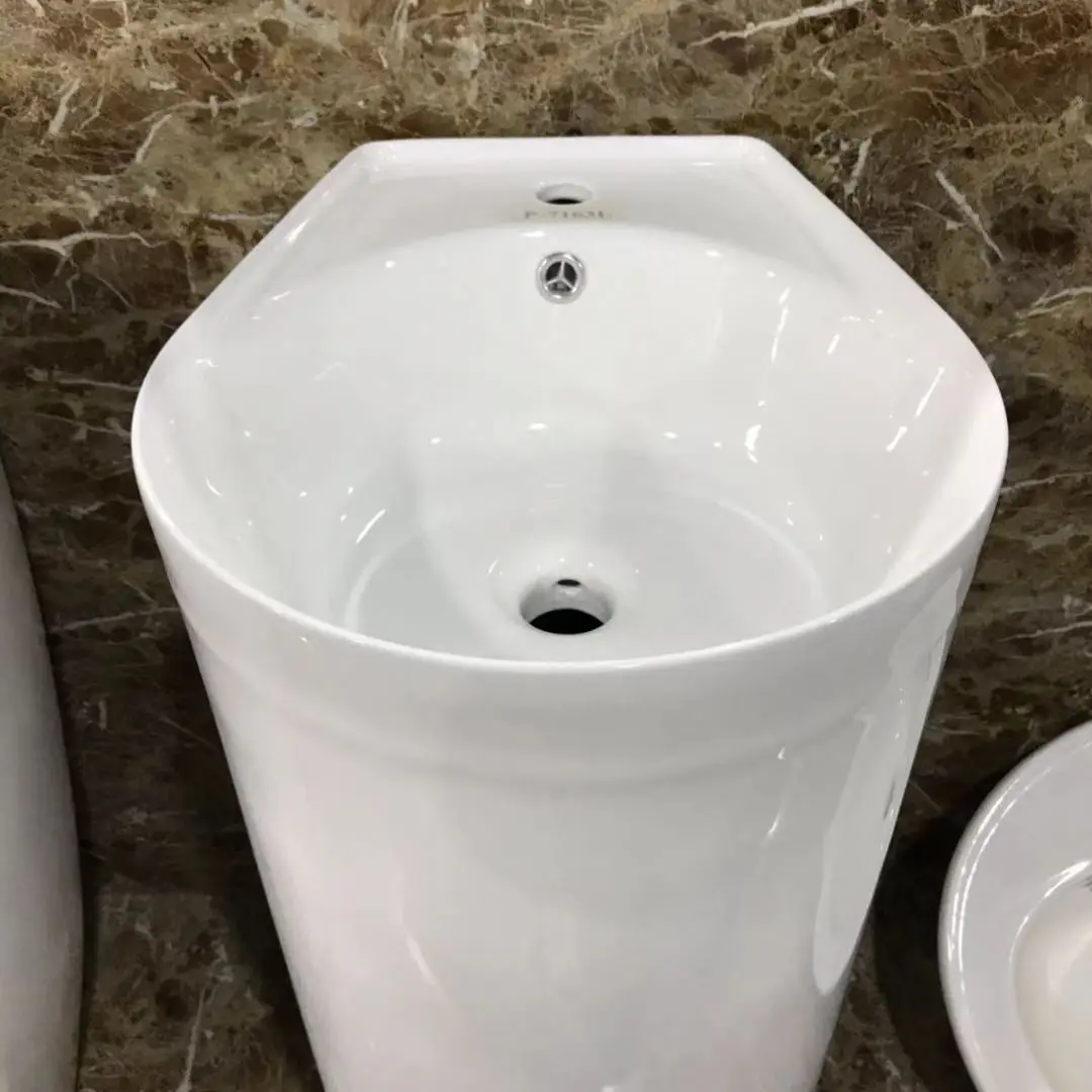 High Quality Floor Mounted Standing Washroom Pedestal Sink Factory Price Customized Hand Wash Basin