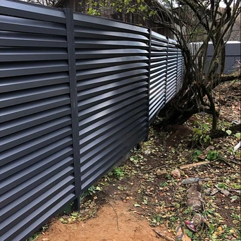 New design diy slats picket outdoor decorative aluminum metal garden 3d blade and radiator fence panel alloy