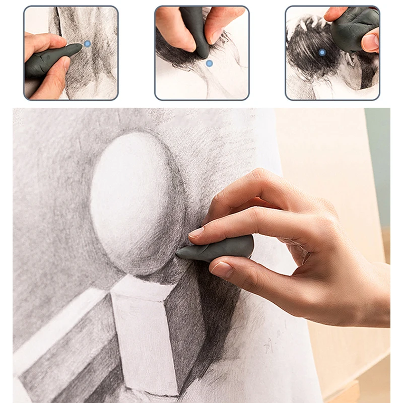 Deli Art Eraser Plasticity Rubber Soft Kneaded Erasers For Artist Drawing  Design Highlight Sketch Plasticine Stationery
