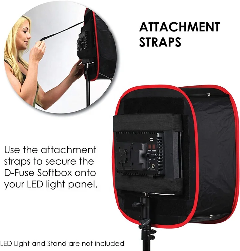 
Профессиональный Легко носить складная 41 см комбинированный D предохранитель большой софтбокс со светодиодной подсветкой диффузор для студийной фотографии 
