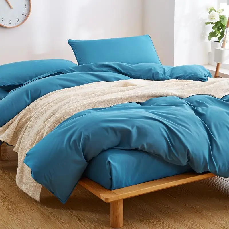 Solid Microfiber 2100 Thread Count 3pcs Single Double Queen Bed Linen Bed Sheet Wholesale