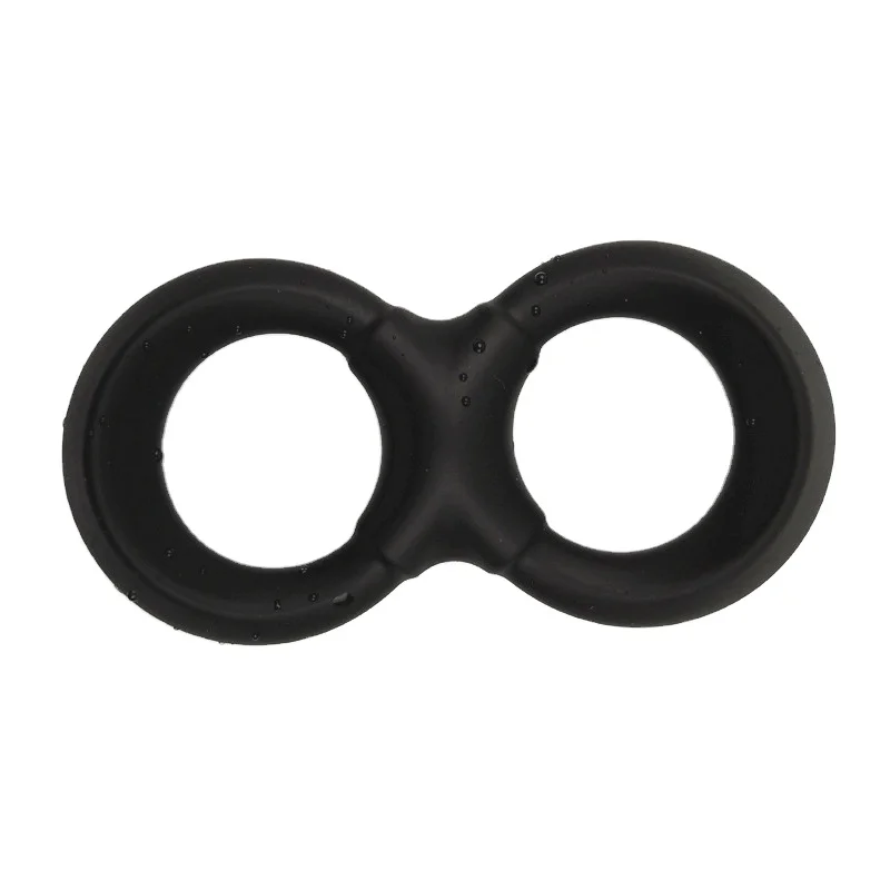 Liquid Silicone Cock and Ball Ring Delay Ejaculation Reusable Stretcher Black Liquid Silicone Cock Ring of Men with Cock Ring