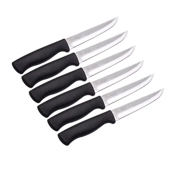 RUNWIN 6pcs Sharp and Serrated Steak Knife Set for Kitchen Customizable Logo