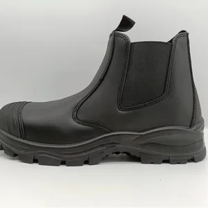 Autumn Classic Anti-Smash Anti-Puncture Safety Boots Steel Toe Chelsea Design Industrial Protective TPU Slip-On Nubuck Shoes