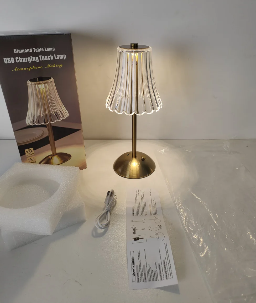 Luxury Cordless Rechargeable LED Table Lamp With Dimmable Touch Control ...