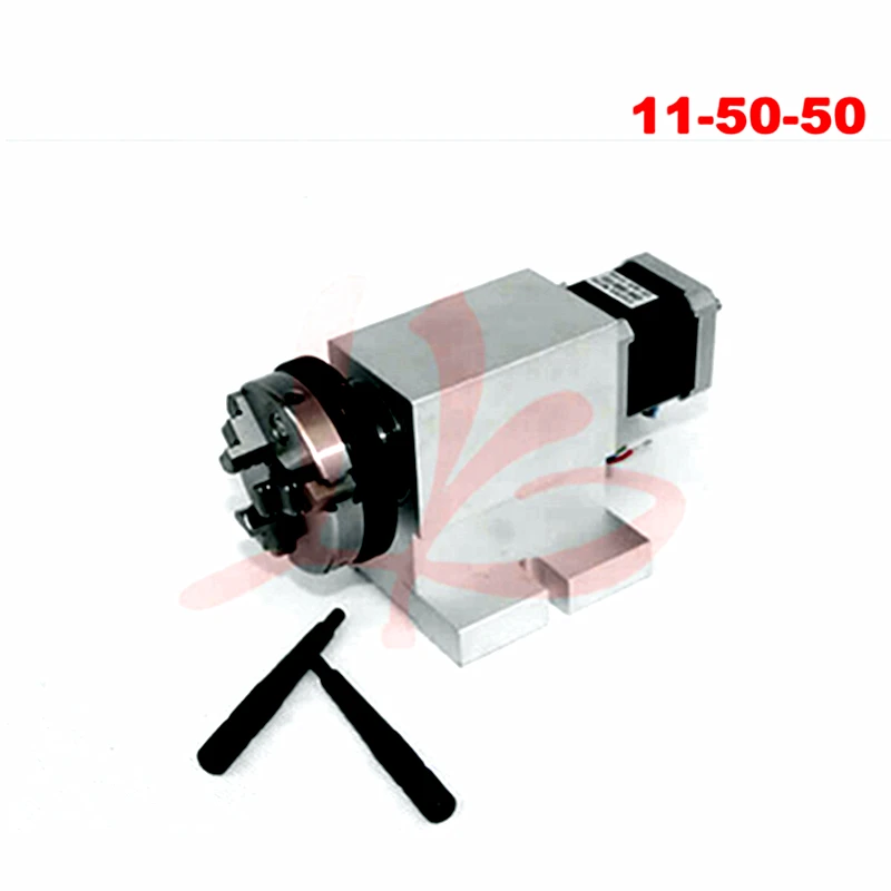 Cnc Rotary Axis Milling Machine Dividing Head Harmonic Drive Reducer 3 Jaw 50mm Chuck