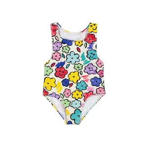 Guangzhou Supplier Custom Print Bikini Cute Young Girl Swimwear Kids One Piece Swimsuit