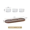 Glass fruit plate *3 [without lid] Three-compartment tray