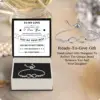 White gold bracelet card-black and white gift box
