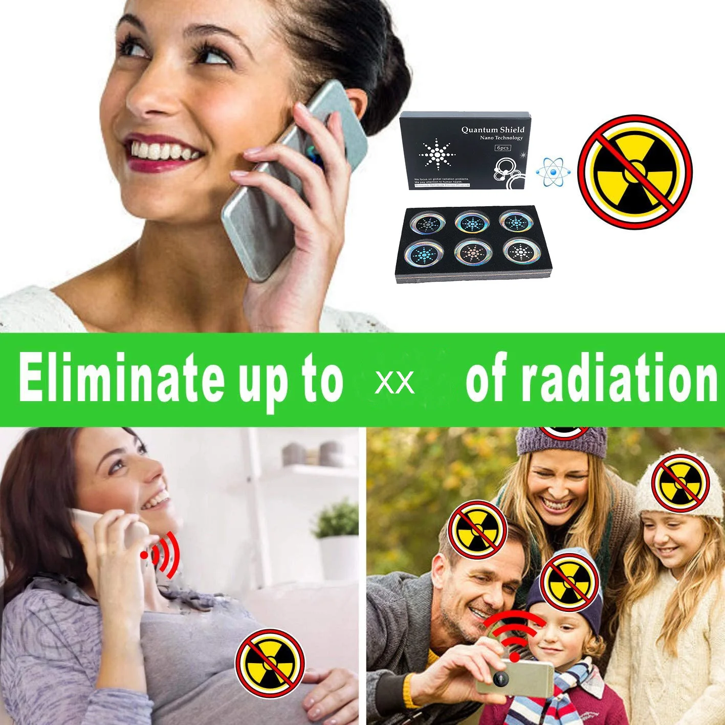 Wollet круговые энергетические узоры защищают Беременные зародыши мобильный телефон ЭМФ защита от излучения наклейка