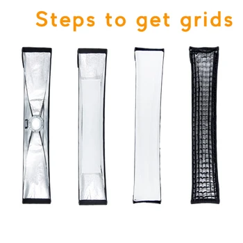 Godox 35x160cm 14"x63" Honeycomb Grid Softbox W/ Bowens Mount for Studio Strobes Flash detail image
