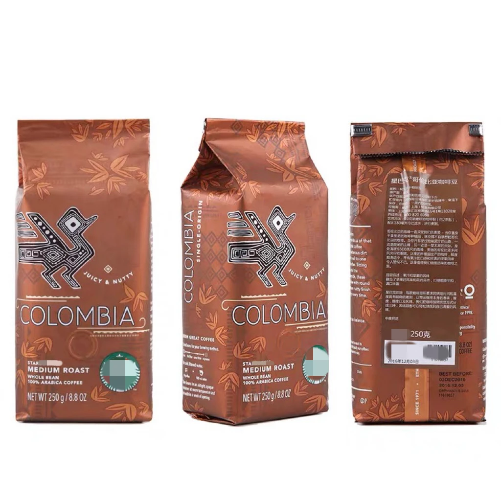 At Pack New Arrivals 12 Oz Coffee Bags Gold Foil Flat Bottom Coffee Bag