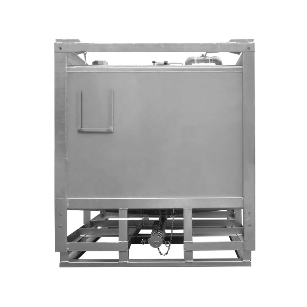Customize 1000L Stainless steel 304/316L Tote Tank Chemical Liquid Storage Tank With UN Certificate