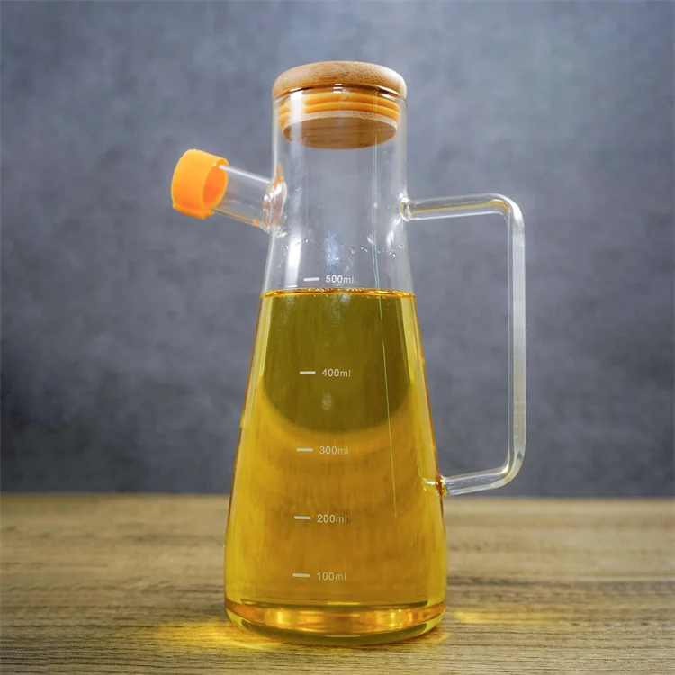 OEM ODM Customized Transparent borosilicate Cooking Oil Glass Bottle Jug/pot supplier