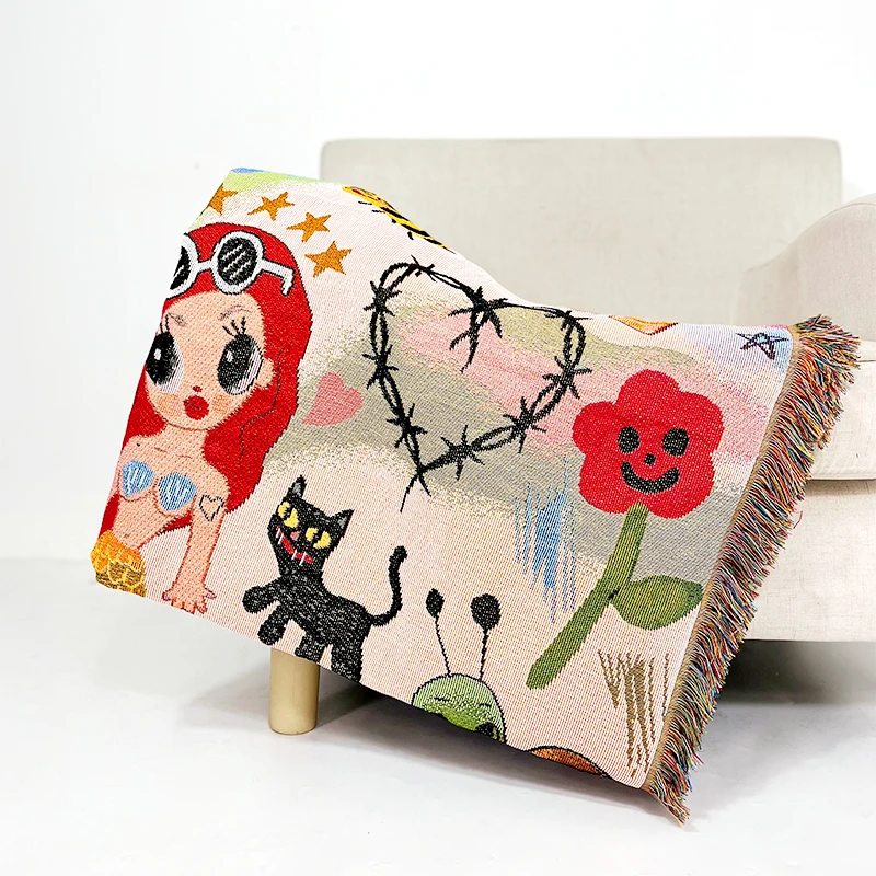 Custom Woven Tapestry Blanket Custom Throw Blanket Karol g Blanket