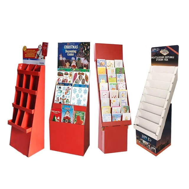 Cardboard Seed Packet Display Racks Floor Style Display Stand for Shelf Usage Eco Recycle Display Modules